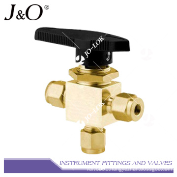 Brass Double Ferrule Tube Fitting Instrument Ball Valve